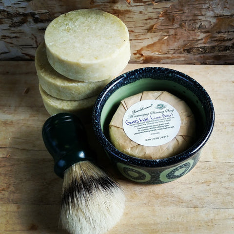 Lime Basil Goat's Milk Shaving Soap