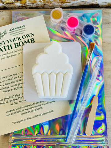 Paint Your Own Cupcake Bath Bomb Kit