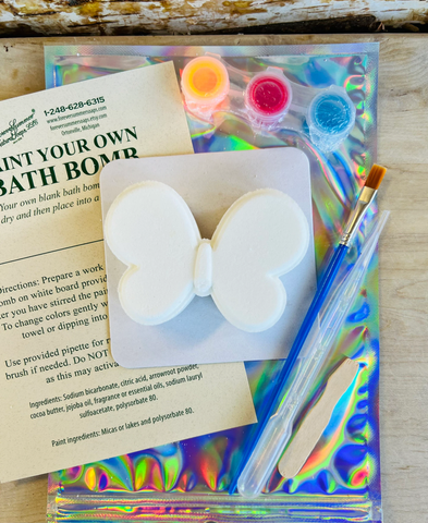 Paint Your Own Butterfly Bath Bomb Kit
