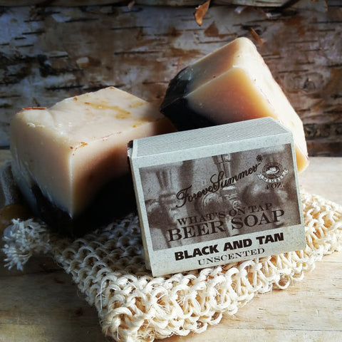 Black & Tan Unscented What's On Tap Soap